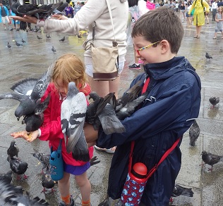 Que mangent des enfants à Venise ? Du pigeon ?